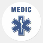 Medic Star of Life Round Sticker