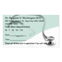 Medical Appointment Cards Business Card Template