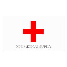 Medical Supply W/R Business Card Template