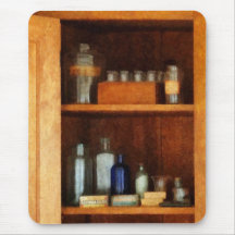 Medicine Cabinet with Asthma Medication Mousemat