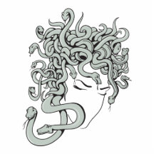 medusa snake lady vector illustration cut out
