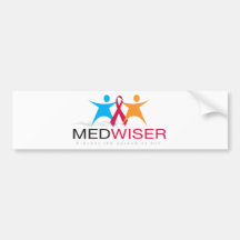 Medwiser Black Bumper Stickers