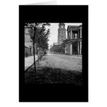 Meeting Street in Charleston, SC 1865 Greeting Card