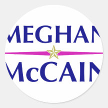 meghan_mccain_classic round sticker