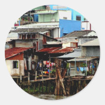 Mekong River Houses Sticker