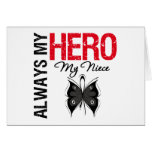 Melanoma Always My Hero My Niece Greeting Card