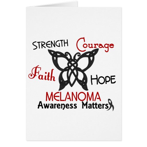 Melanoma Celtic Butterfly 3 Card