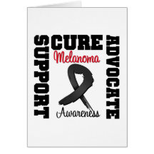 Melanoma Support Advocate Cure Greeting Cards