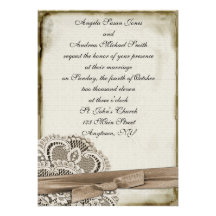 Melinda Vintage Lace Invitation