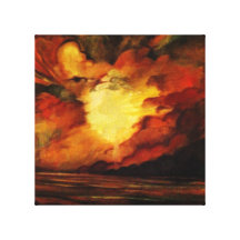Melodious Abstract sunset painting Gallery Wrap Canvas