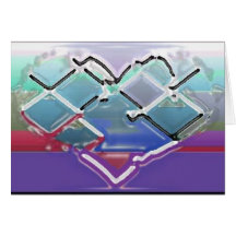 Melted Chrome Heart Card