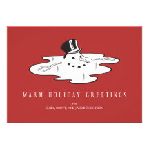 Melted Snowman - Funny Holiday Cards