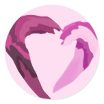 melting purple heart sticker stickers