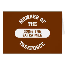 Member of the Going the Extra Mile Task Force Cards