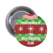 Member of the Ugly Sweater Club Button
