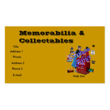 Memorabilia collectable business card template
