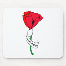 Memorial Day Poppy - Pad Mouse Pad