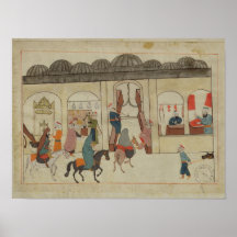 Memorie Turchesche' depicting market in Poster