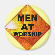 Men at Worship Magnet