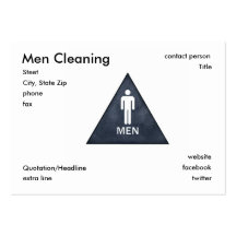 Men Cleaning Business Card Templates