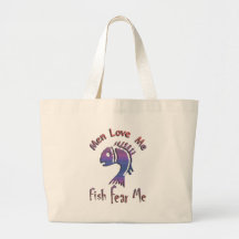 MEN LOVE ME - FISH FEAR ME CANVAS BAGS