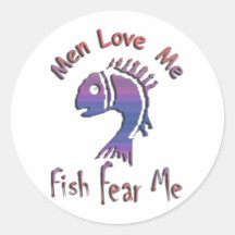 MEN LOVE ME - FISH FEAR ME STICKER