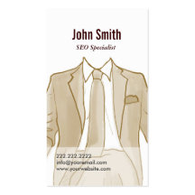 Men Suit SEO Specialist Business Card