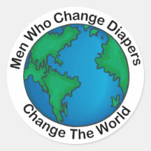 Men Who Change Diapers Gift Round Sticker
