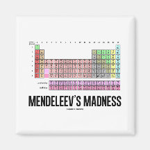 Mendeleev's Madness (Periodic Table Of Elements) Magnet