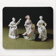 Mennecy porcelain group of a singer mouse pads