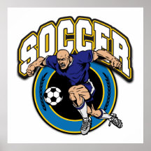 Men's Soccer Logo Poster