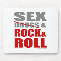 Mens Womens SEXDRUGS & ROCK ROLL Mouse Pad
