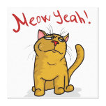 Meow Yeah - Wrapped Canvas Canvas Print