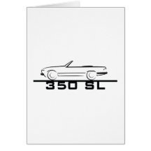 Mercedes 350 SL Type 107 Greeting Cards
