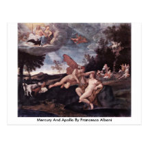 Mercury And Apollo By Francesco Albani Postcards