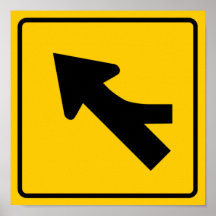 Merging Traffic Highway Sign (Right) Posters
