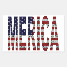 'MERICA - Grunge USA Flag Sticker
