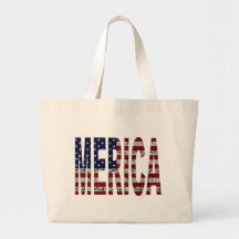 'MERICA - Grunge USA Flag Tote Bags