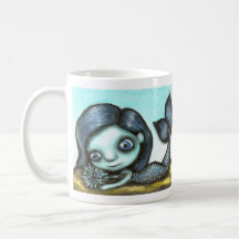 Mermaid and Sea Urchin Mugs