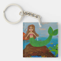 mermaid offerings key chain acrylic key chains