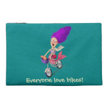 Mermaid on Bike Travel Accessories Bags