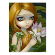 "Mermaid Picking Lotus Blossoms" Postcard