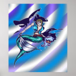 Mermaid Pirate Print and Poster