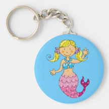mermaid princess keychain