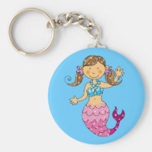 mermaid princess keychain