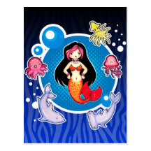 Mermaid with Attitude Custom Postcard