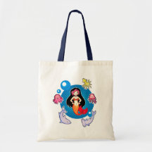 Mermaid with Attitude Cute Custom Tote Bag