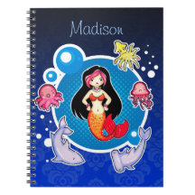 Mermaid with Attitude Personalised Notebook