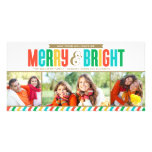 Merry and Bright Holiday Photo Card | Bold Colours
