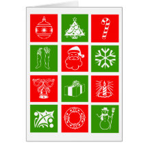 Merry Chirstmas Symbols Greeting Card